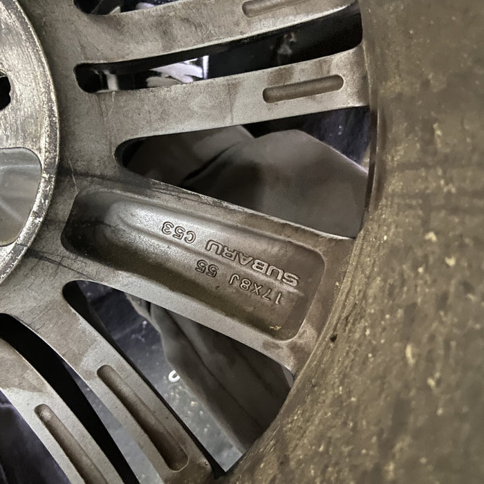 17" WRX 15-21 17x8 , gray Original OEM Wheel Rim - Back View