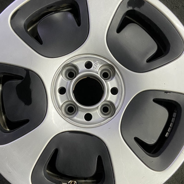 15" FIAT 500 13 2 Dr 15x6.5 silver Original OEM Wheel Rim - Angle View