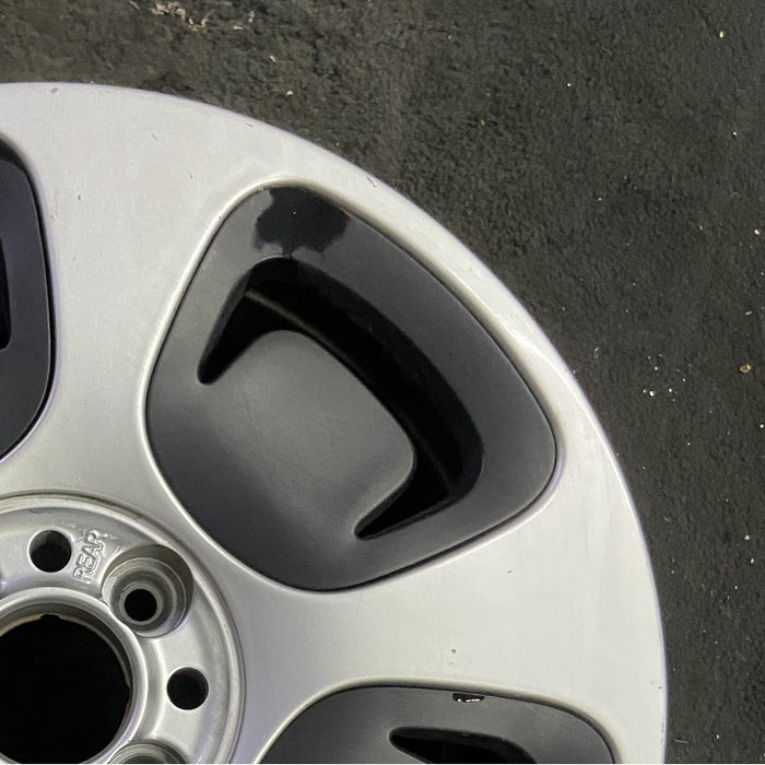 15" FIAT 500 13 2 Dr 15x6.5 silver Original OEM Wheel Rim - Close-Up Detail