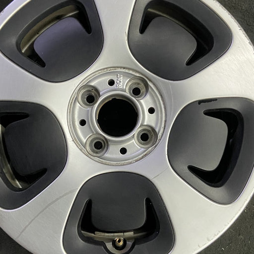 15" FIAT 500 13 2 Dr 15x5.5 silver Original OEM Wheel Rim - Angle View