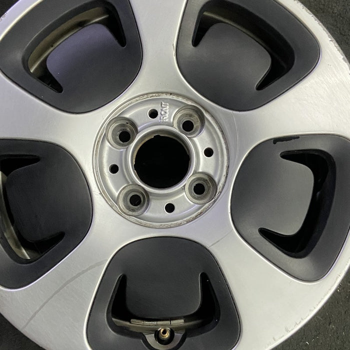 15" FIAT 500 13 2 Dr 15x5.5 silver Original OEM Wheel Rim - Angle View