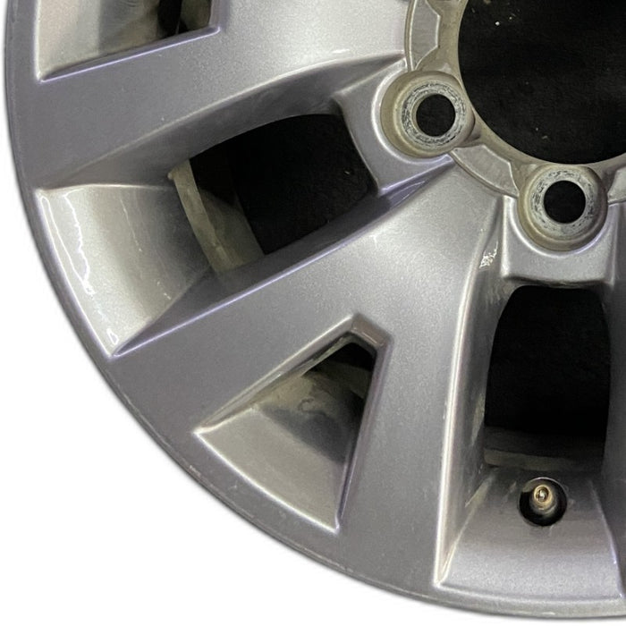 16" TACOMA 16 16x7 alloy 6 spoke V spoke silver Original OEM Wheel Rim - Back View