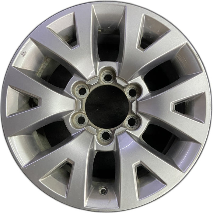 16" TACOMA 16 16x7 alloy 6 spoke V spoke silver Original OEM Wheel Rim - Front View