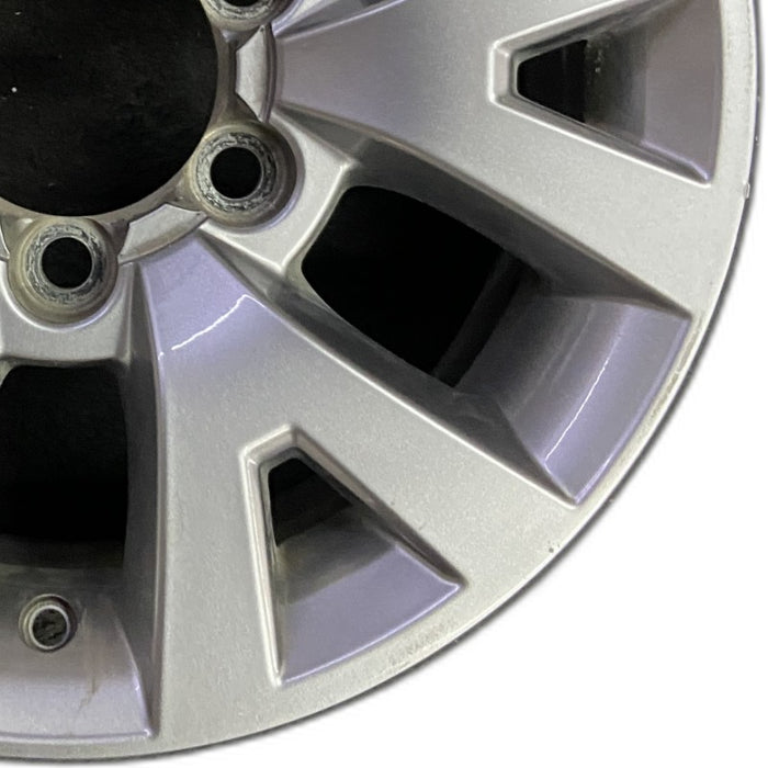 16" TACOMA 16 16x7 alloy 6 spoke V spoke silver Original OEM Wheel Rim - Close-Up Detail