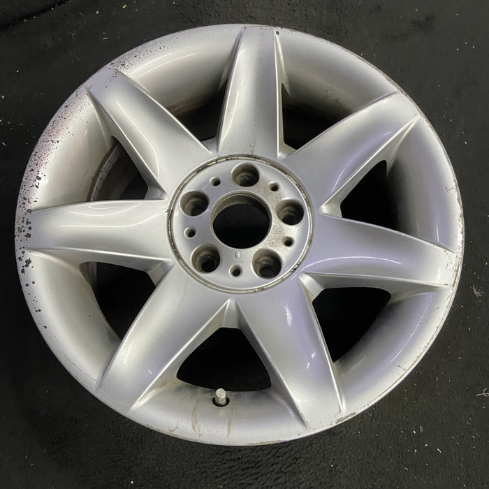 17" BMW 525i 01-03 17x8 , 7 spoke, exposed lugs Original OEM Wheel Rim - Side Profile