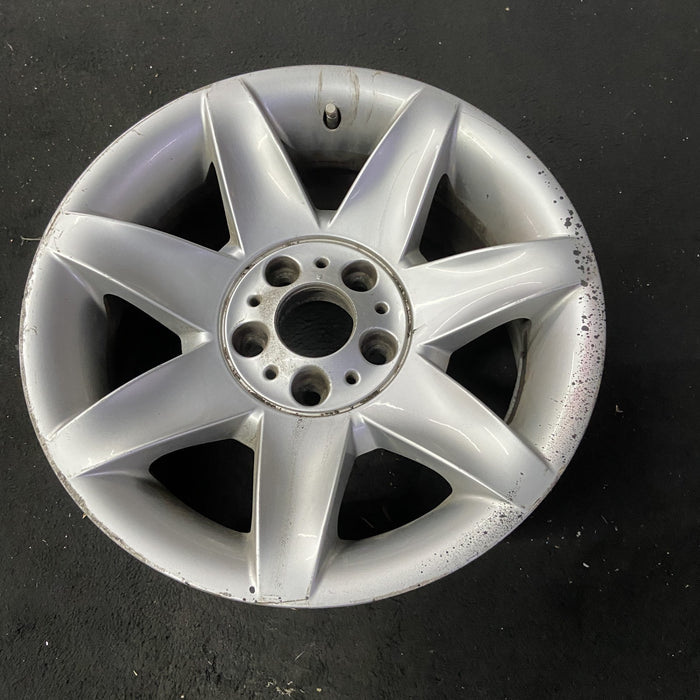 17" BMW 525i 01-03 17x8 , 7 spoke, exposed lugs Original OEM Wheel Rim - Close-Up Detail