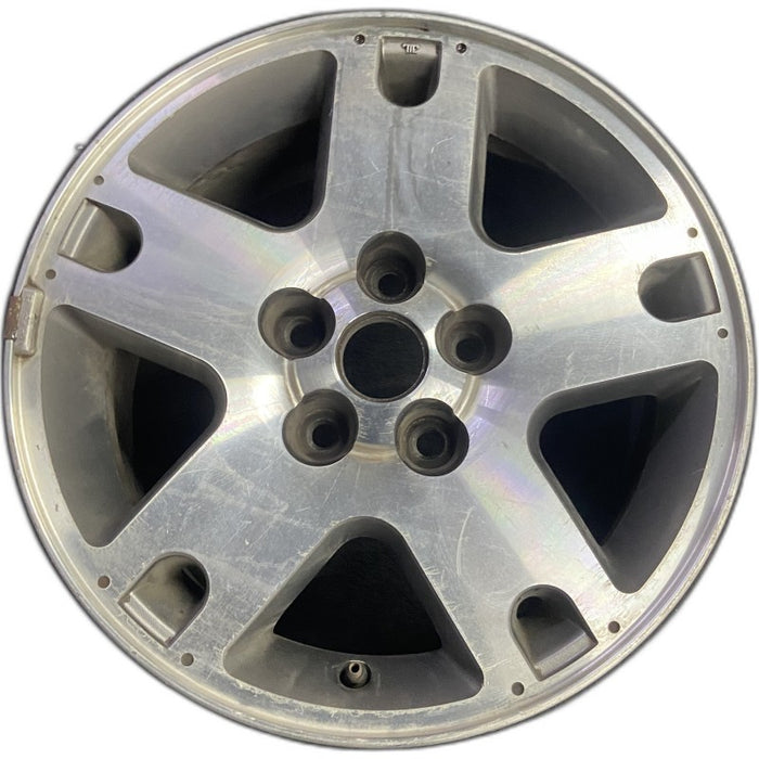 16" ESCAPE 01 16x7 5 spoke aluminum w/exposed lugs bright machined Original OEM - Front View