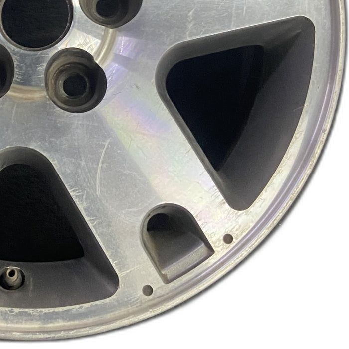 16" ESCAPE 01 16x7 5 spoke aluminum w/exposed lugs bright machined Original OEM - Close-Up Detail