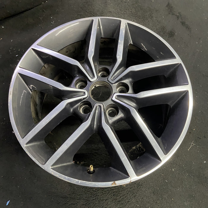 18" GRAND CHEROKEE 17 18x8, aluminum, w/o 75th Anniversary package; polished with pockets, gray pockets Original OEM Wheel Rim