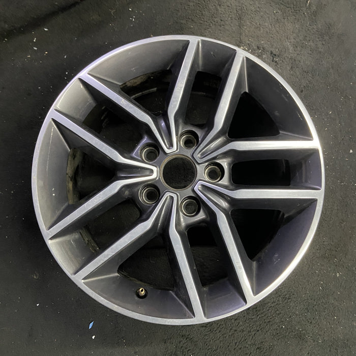 18" GRAND CHEROKEE 17 18x8, aluminum, w/o 75th Anniversary package; polished with pockets, gray pockets Original OEM Wheel Rim