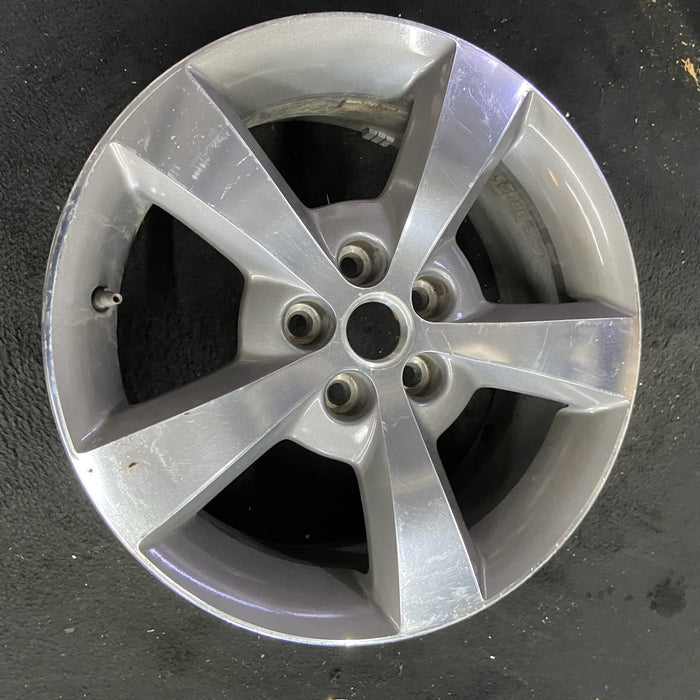 17" MALIBU 08 17x7, aluminum, 5 single spoke, machined finish Original OEM Wheel Rim