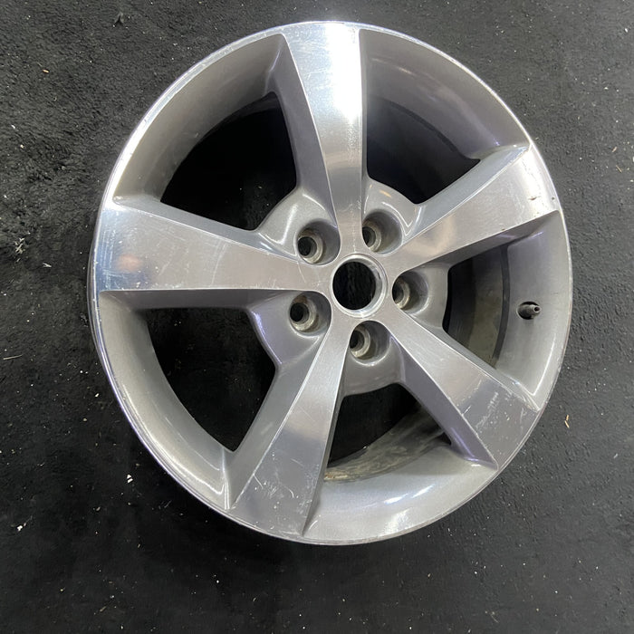 17" MALIBU 08 17x7, aluminum, 5 single spoke, machined finish Original OEM Wheel Rim