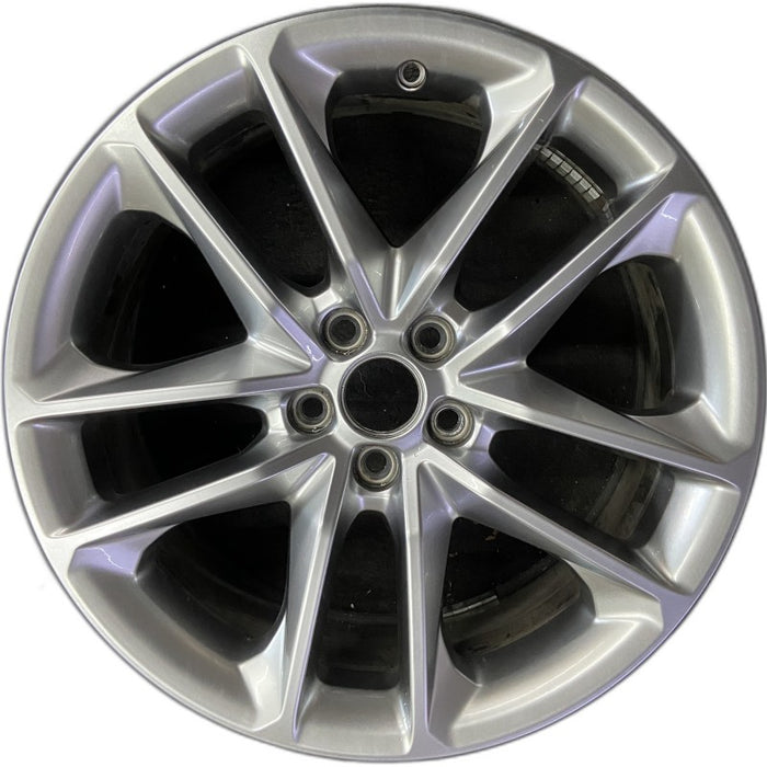 20" CHALLENGER 22 20x8 aluminum 5 spoke double spoke satin carb opt WHC - Front View