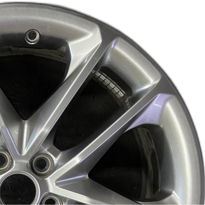 20" CHALLENGER 22 20x8 aluminum 5 spoke double spoke satin carb opt WHC - Side Profile