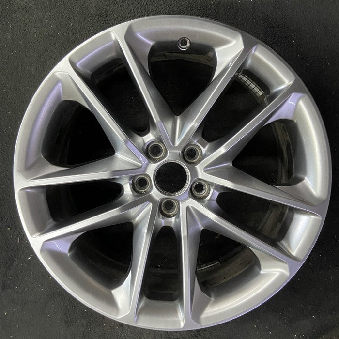 20" CHALLENGER 22 20x8 aluminum 5 spoke double spoke satin carb opt WHC - Front View
