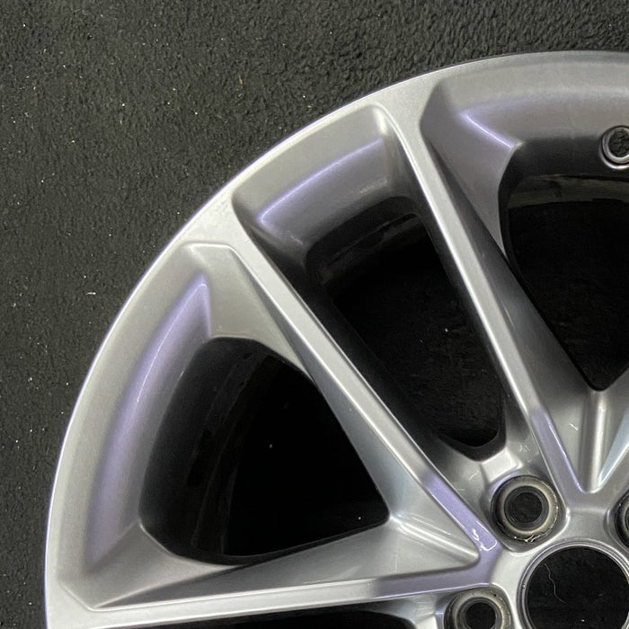 20" CHALLENGER 22 20x8 aluminum 5 spoke double spoke satin carb opt WHC - Side Profile