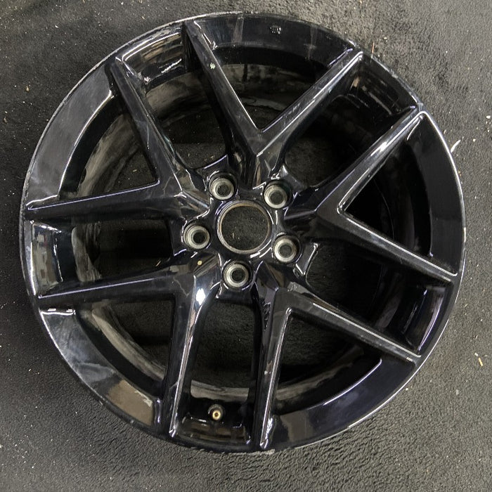 18" CIVIC 22 18x8 alloy 10 spoke gloss black Original OEM Wheel Rim - Front View