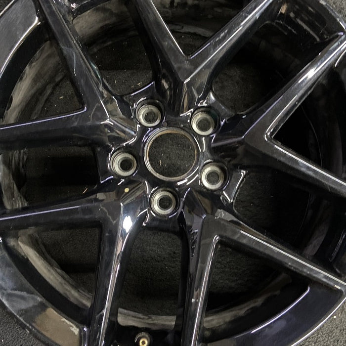 18" CIVIC 22 18x8 alloy 10 spoke gloss black Original OEM Wheel Rim - Angle View