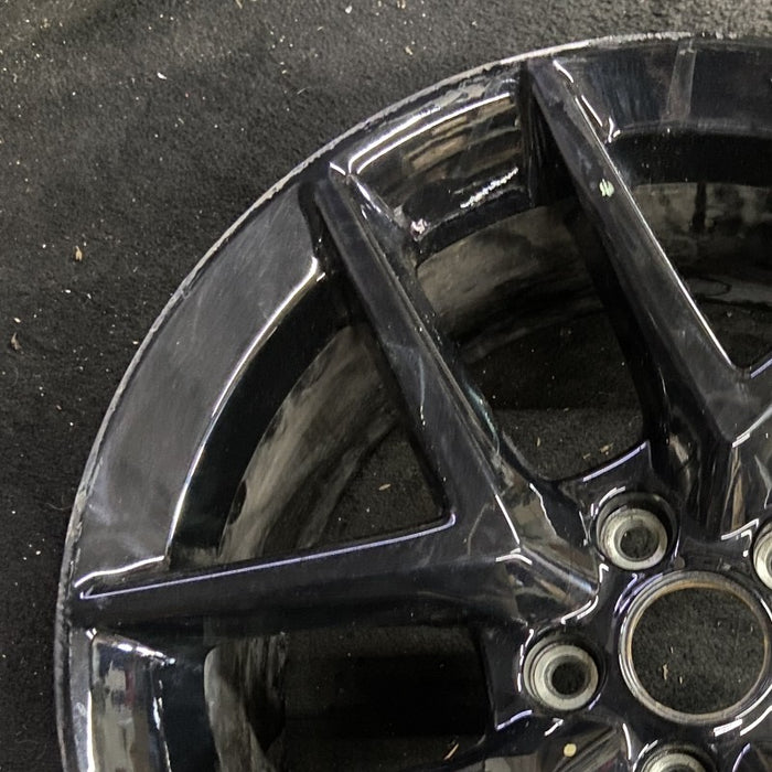 18" CIVIC 22 18x8 alloy 10 spoke gloss black Original OEM Wheel Rim - Side Profile