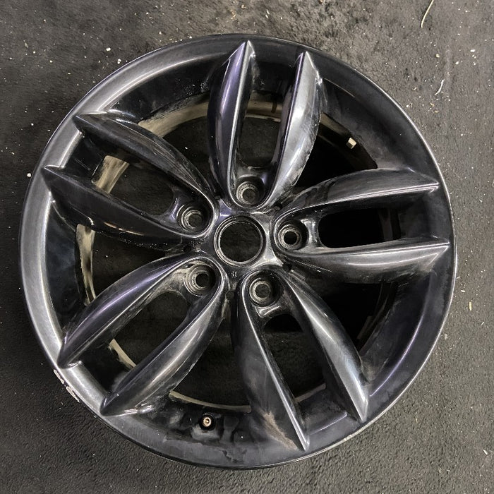 17" COUNTRYMAN 11-12 17x7 alloy 5 twin spoke black Original OEM Wheel Rim - Front View