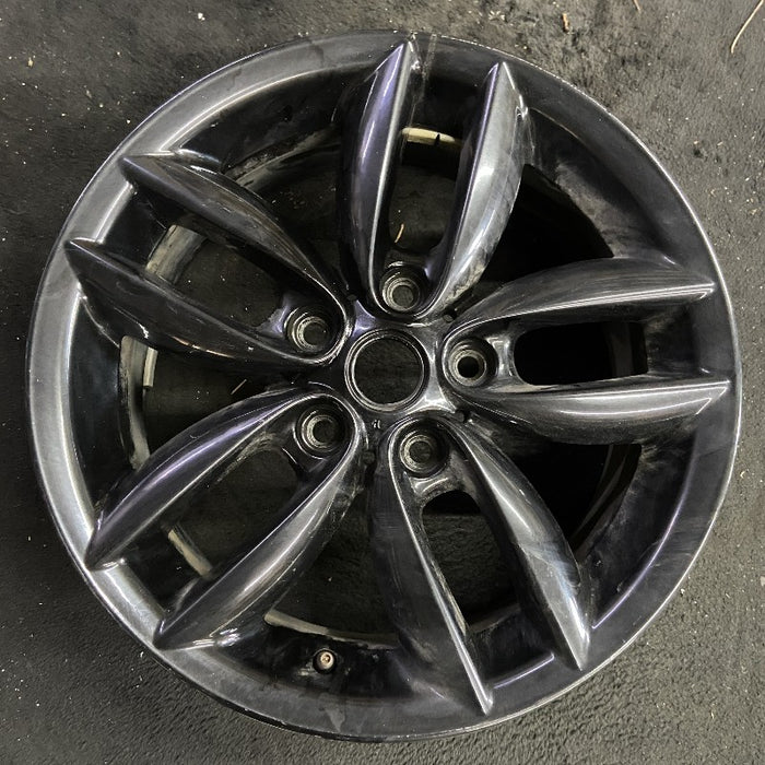 17" COUNTRYMAN 11-12 17x7 alloy 5 twin spoke black Original OEM Wheel Rim - Front View