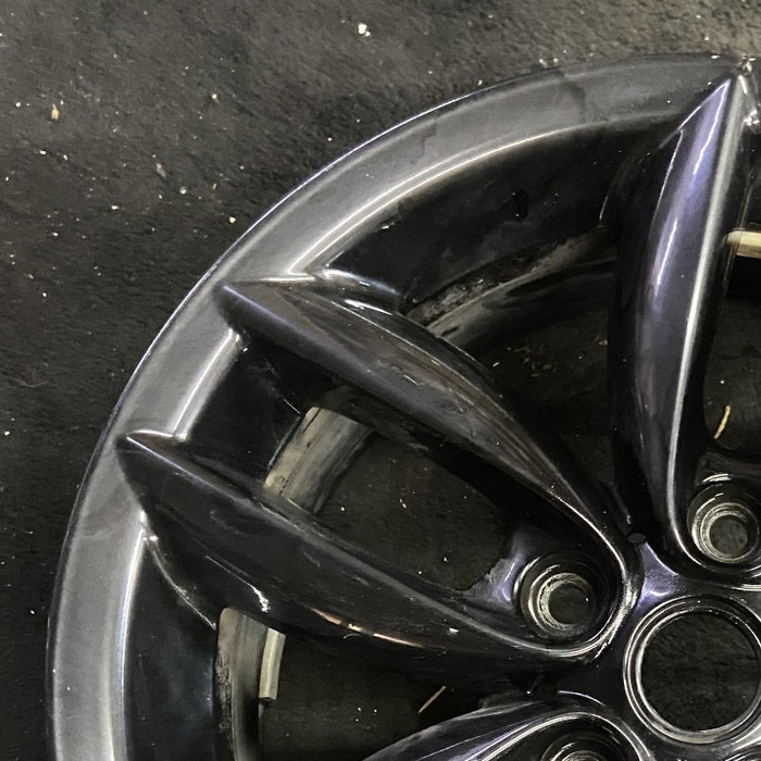 17" COUNTRYMAN 11-12 17x7 alloy 5 twin spoke black Original OEM Wheel Rim - Side Profile
