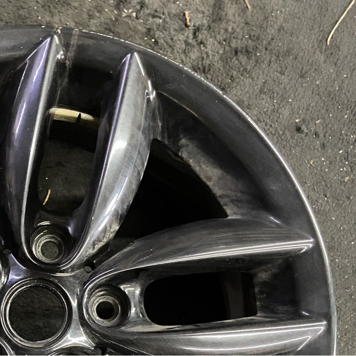 17" COUNTRYMAN 11-12 17x7 alloy 5 twin spoke black Original OEM Wheel Rim - Close-Up Detail