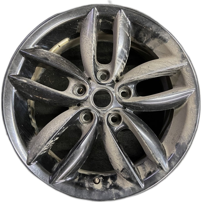 17" COUNTRYMAN 11-12 17x7 alloy 5 twin spoke black Original OEM Wheel Rim - Front View