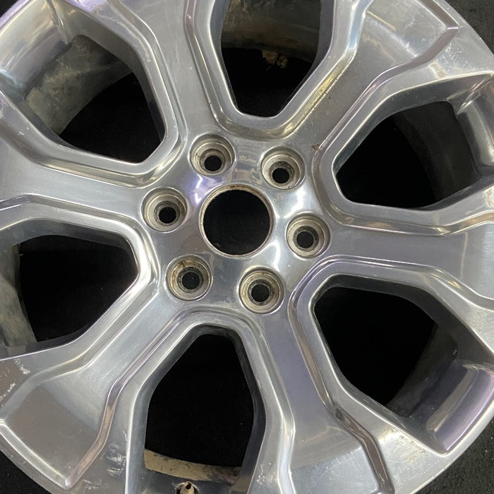 20" FORD F150 PICKUP 21-23 20x8.5 6 spoke polished Original OEM Wheel Rim - Angle View