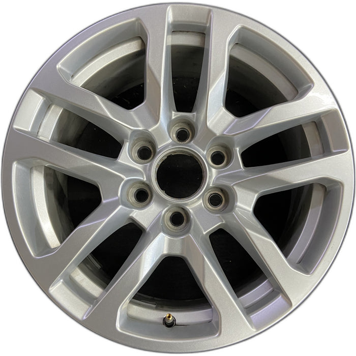 18" SIERRA 1500 PICKUP 19 , 18x8.5, 10 spoke, silver Original OEM Wheel Rim - Front View