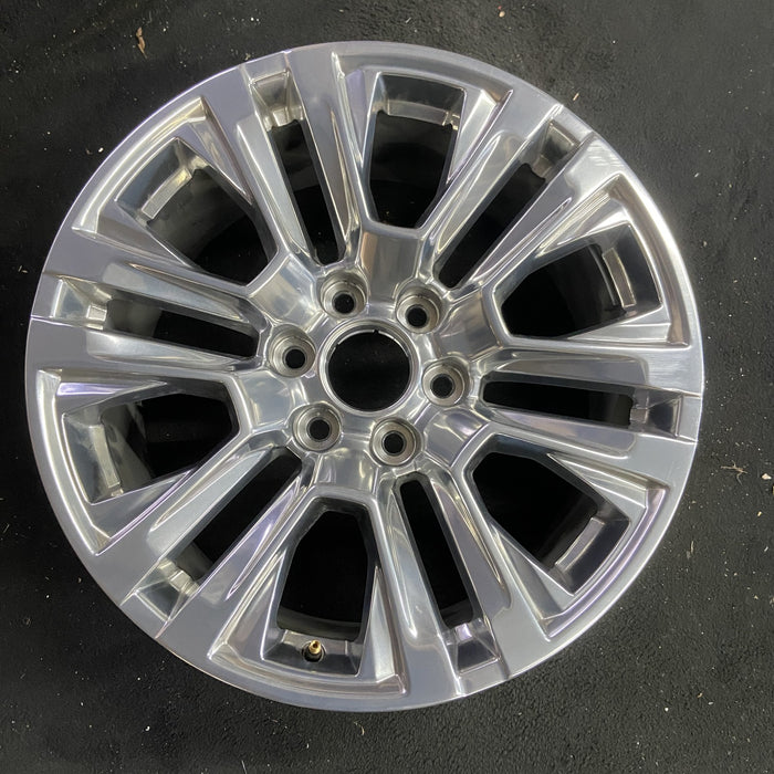 20" SIERRA 1500 PICKUP 19 , 20x9, 12 spoke, V spoke, opt RTL Original OEM Wheel - Angle View