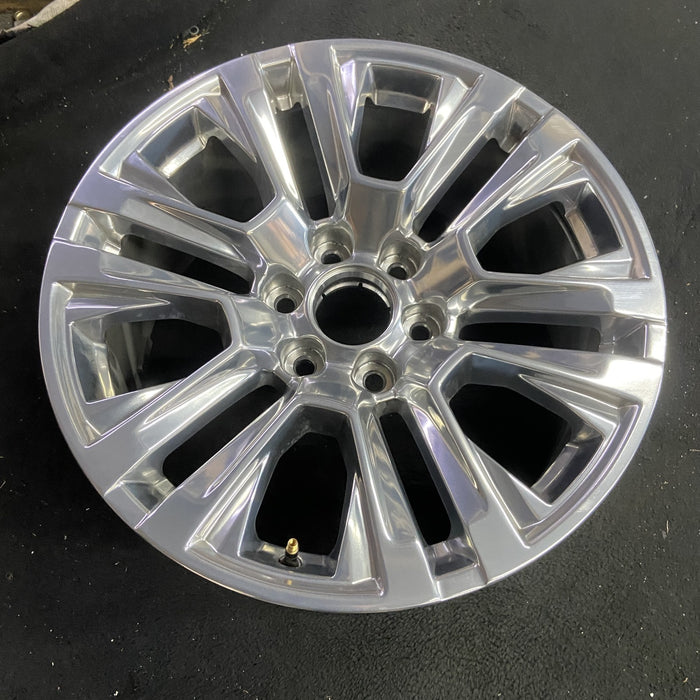 20" SIERRA 1500 PICKUP 19 , 20x9, 12 spoke, V spoke, opt RTL Original OEM Wheel - Side Profile