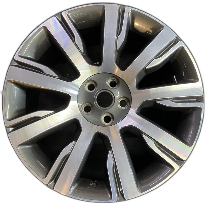 21" DISCOVERY 17-19 21x9.5 , 9 spoke, machined face Original OEM Wheel Rim - Front View