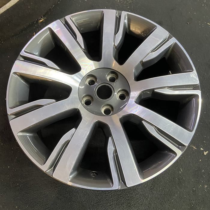 21" DISCOVERY 17-19 21x9.5 , 9 spoke, machined face Original OEM Wheel Rim - Side Profile