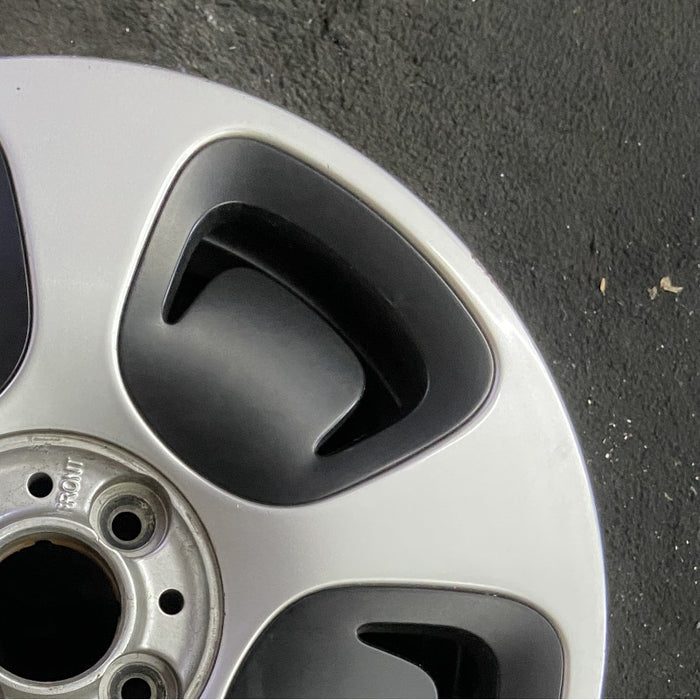 15" FIAT 500 13 2 Dr 15x5.5 silver Original OEM Wheel Rim - Close-Up Detail