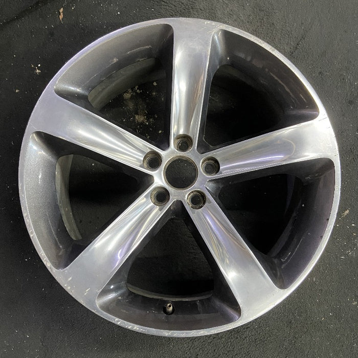 20" CHALLENGER 15-17 20x8 aluminum 5 individual spokes polished with pockets - Front View