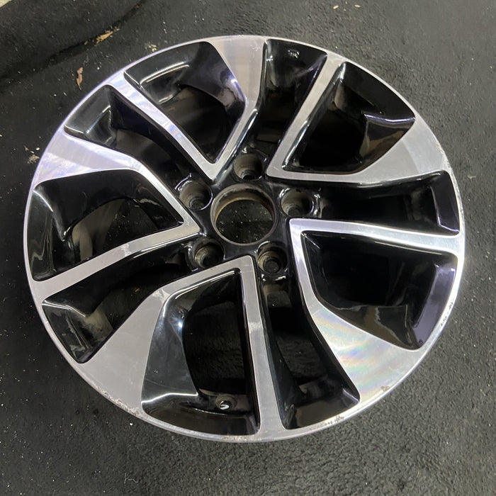 16" CIVIC 13 16x6.5, , curved 10 spoke Original OEM Wheel Rim - Side Profile