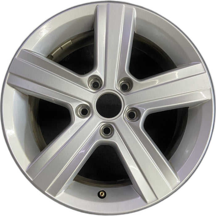 16" GOLF 15-17 16x6.5, alloy, 5 spoke, raised spokes Original OEM Wheel Rim - Front View
