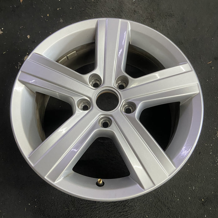 16" GOLF 15-17 16x6.5, alloy, 5 spoke, raised spokes Original OEM Wheel Rim - Side Profile