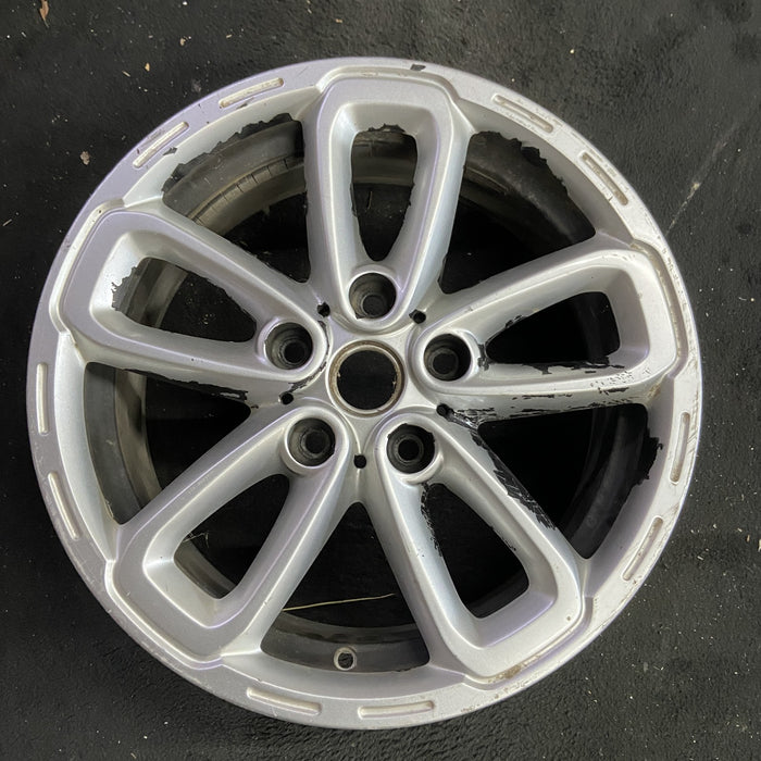 17" COUNTRYMAN 15-17 17x7, triangle spoke, dark gray Original OEM Wheel Rim - Angle View