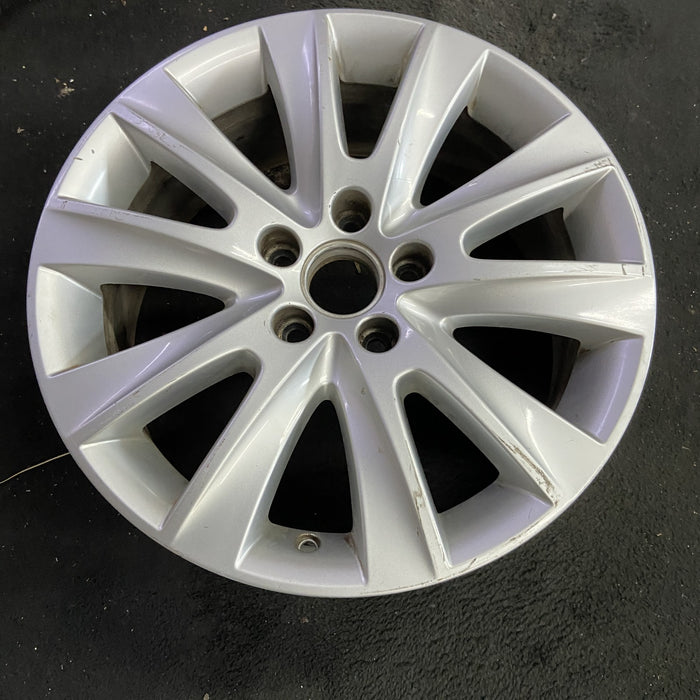 17" TIGUAN 09-11 17x7, 10 spoke, w/raised edge Original OEM Wheel Rim - Side Profile