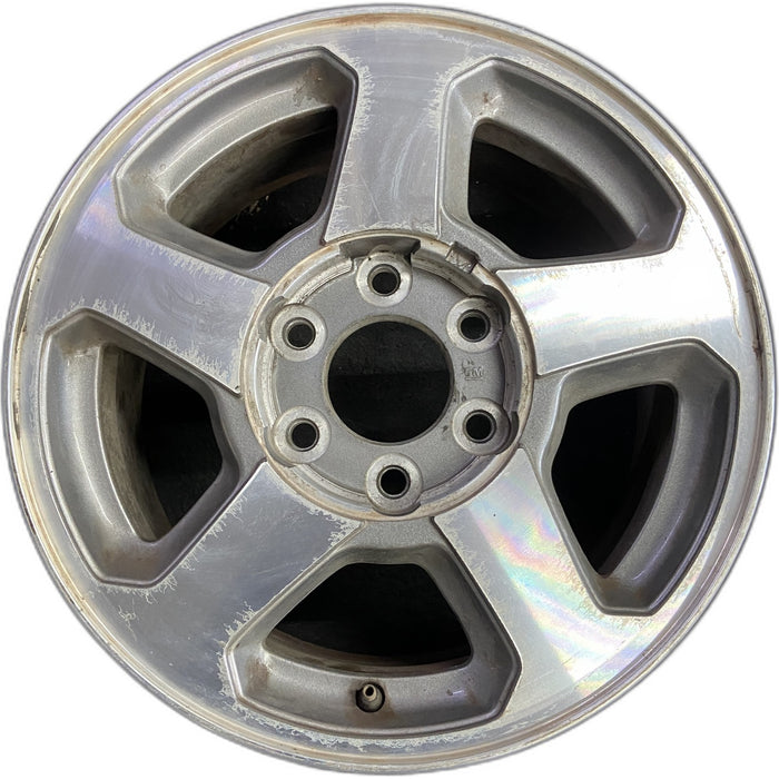 16" TRAILBLAZER 02-03 16x7, aluminum, 5 spoke, opt QC3 , Original OEM Wheel Rim - Front View