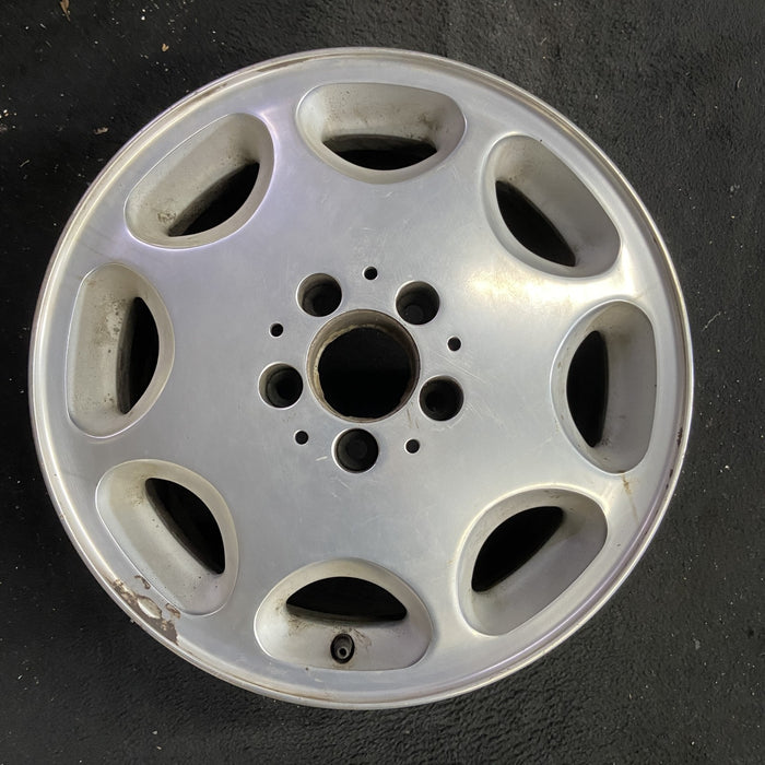 16" MERCEDES 300D 92-93 140 Type; , alloy, 8 hole Original OEM Wheel Rim - Angle View