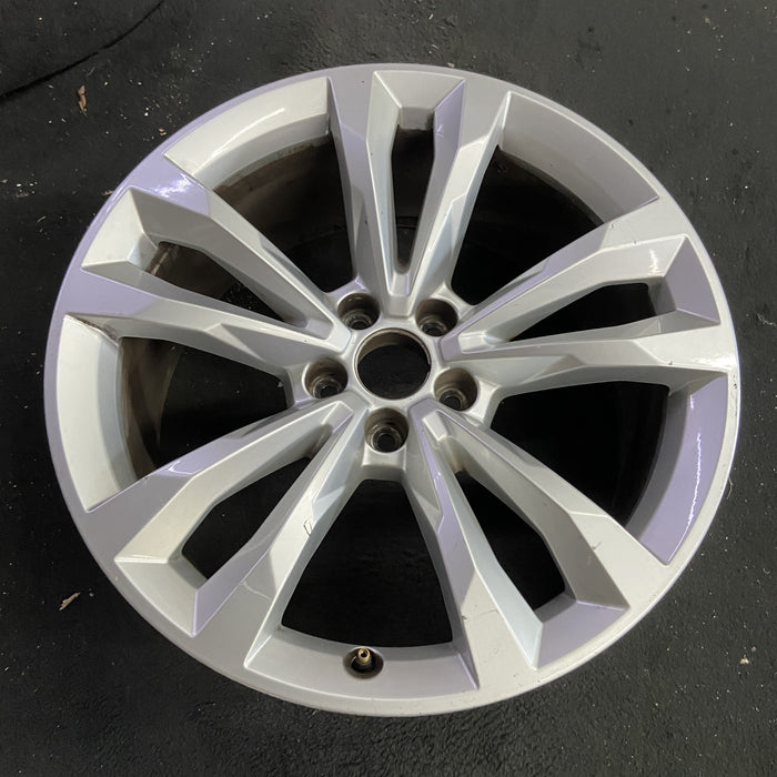 19" AUDI Q7 17 19x8.5, , V spoke Original OEM Wheel Rim - Side Profile