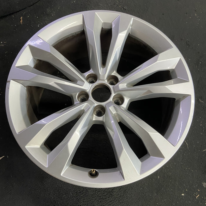 19" AUDI Q7 17 19x8.5, , V spoke Original OEM Wheel Rim - Side Profile