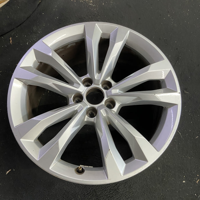 19" AUDI Q7 17 19x8.5, , V spoke Original OEM Wheel Rim - Side Profile