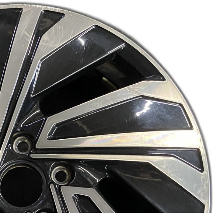 17" JETTA 19-20 17x7 turbine design gold Original OEM Wheel Rim - Side Profile