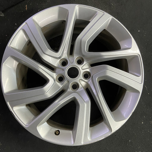 21" RANGE ROVER SPORT 18-22 21x9.5 , 5 spoke , silver Original OEM Wheel Rim - Angle View