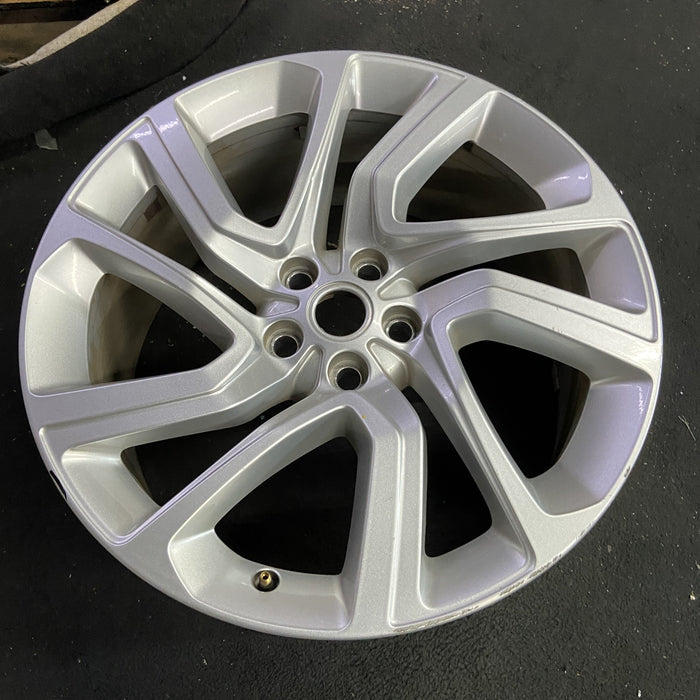 21" RANGE ROVER SPORT 18-22 21x9.5 , 5 spoke , silver Original OEM Wheel Rim - Side Profile