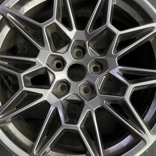 19" MUSTANG 24 19x9 10 spoke gray Original OEM Wheel Rim - Angle View
